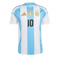 Camiseta Argentina Lionel Messi #10 Primera Equipación Replica Copa America 2024 mangas cortas